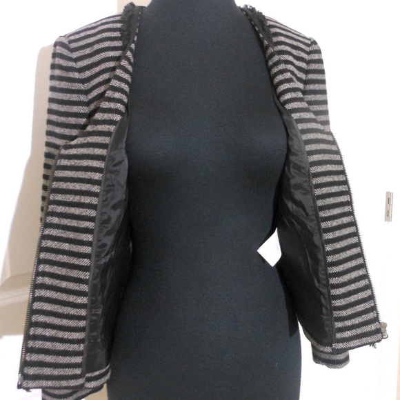 J CREW NWT Striped Tweed Scoopneck Jacket 2 $198 - Picture 8 of 9